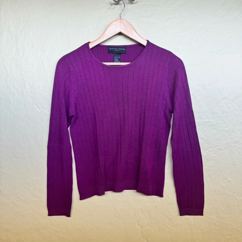 August silk purple sweater - Picture 2 of 2